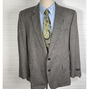 Stafford Blazer Men 50R Black‎ White Donegal Signature Classic Fit Merino Wool